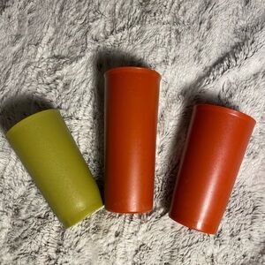 Vintage Tupperware Tumblers – Set of 3 Retro Kitchen Cups 70s/80s